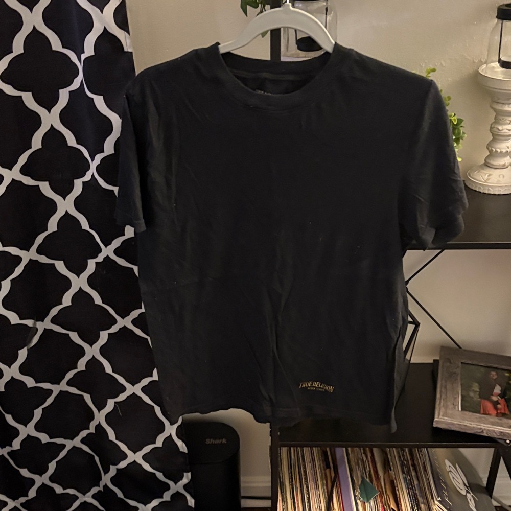 True Religion Black Short Sleeve Tee